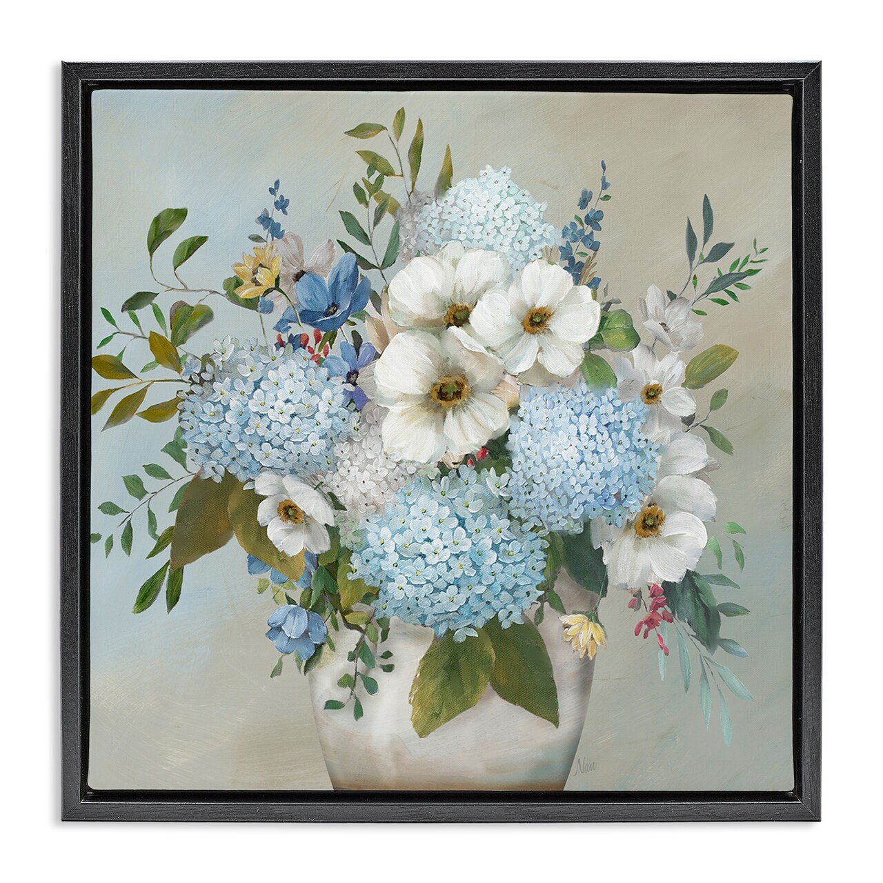 Stupell Industries Wild Hydrangea & Magnolias Floating Frame By Nan